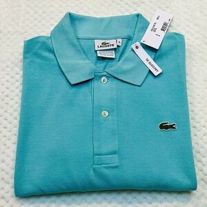 NWT Lacoste Men’s Polo - Turquoise Blue, size XLT (Tall XL)